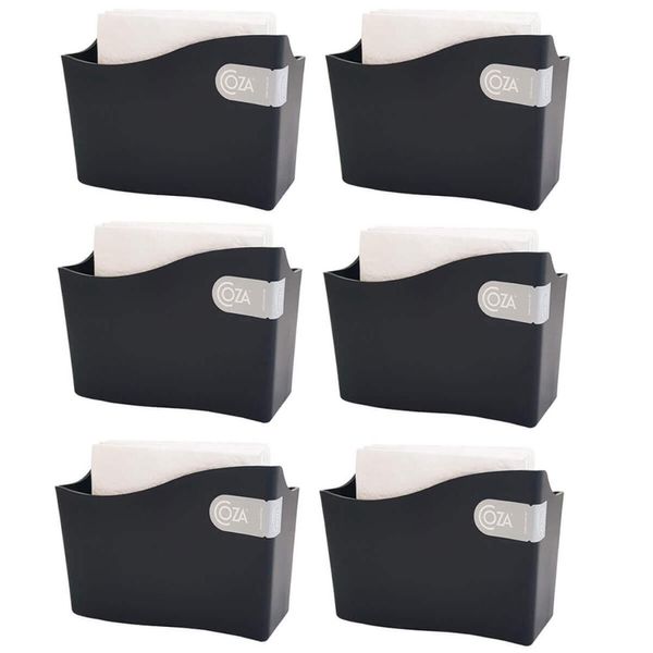 Kit 6 Porta Guardanapo Médio 14cm Suporte Guardanapo Mesa Restaurante Bar Brinox Preto
