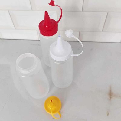 Bisnaga Plástica Flexível 250ml para Molhos Maionese Caldas Cremes Tampa Branca Plasvale