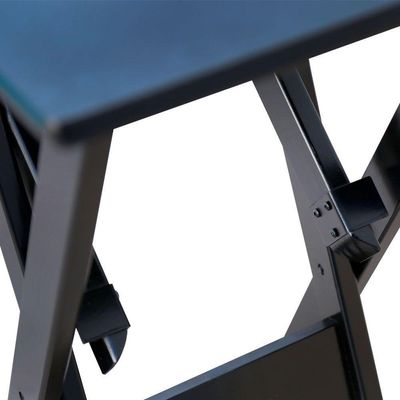Mesa Bistrô Dobrável Madeira Padrão Preto - Cor: Preto