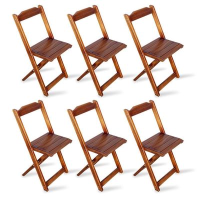 Conjunto De Mesa 1,10x70 E Mesa Aparador Dobrável Com 6 Cadeiras Tarimatã - Imbuia - Cor: Marrom