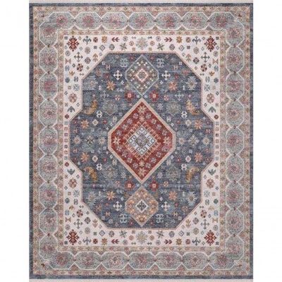 Tapete Turco Para Sala Coliseo 06 -100 X 150Cm Cinza