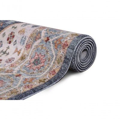 Tapete Turco Para Sala Coliseo 06 -100 X 150Cm Cinza