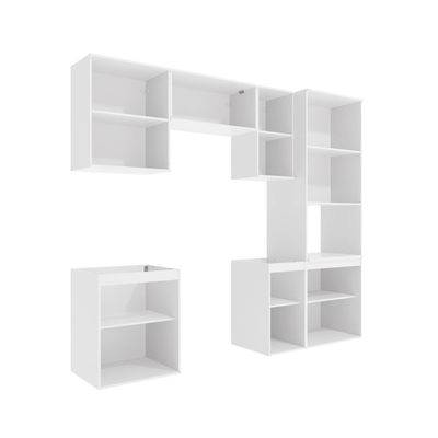 Lavanderia Modulada Kappesberg Celeste 6 Peças Branco/verde 250cm