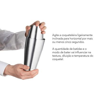 Coqueteleira Inox Boston Copo Duplo Profissional 1un