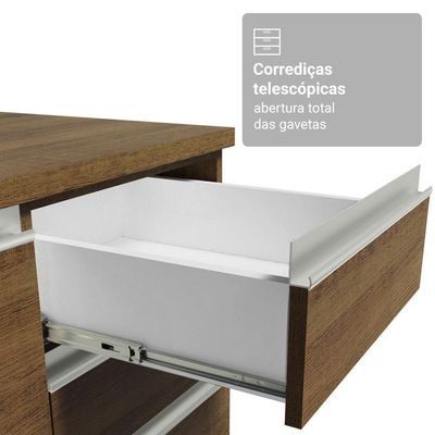 Kit Balcão + Cristaleira 70cm Rustic Glamy Madesa 01 Rustic
