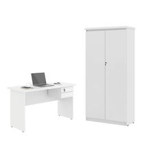 Jogo De Escritório Com Mesa 120 Moema Branco