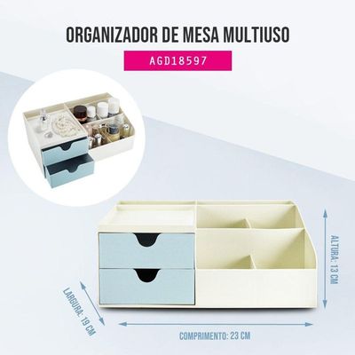 Organizador De Mesa Multifuncional Lifestyle Jacki Design Azul