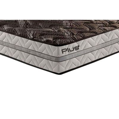Cama Box Queen: Colchão Espuma D33 Paropas Pasquale Plus + Base CRC Suede Black(158x198)