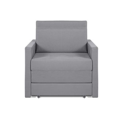 Sofá Cama Castor Solteiro Salerno Max Suede Cinza