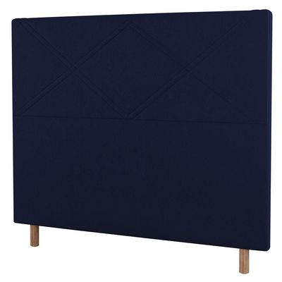Cabeceira Cama Box Solteiro Cairo 90cm Azul Marinho