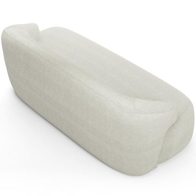 Sofá 2 Lugares Curvo Orgânico Living 150cm Barolo L06 Linho Cru