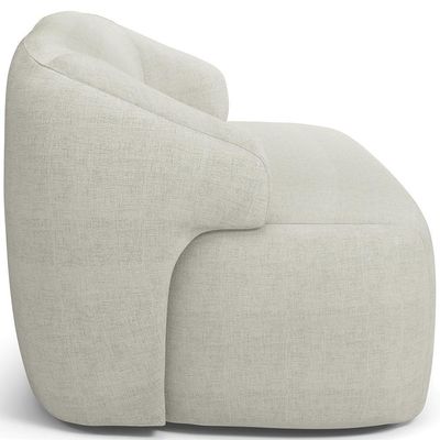 Sofá 2 Lugares Curvo Orgânico Living 150cm Barolo L06 Linho Cru