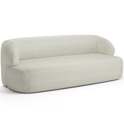 Sofá 2 Lugares Curvo Orgânico Living 150cm Barolo L06 Linho Cru