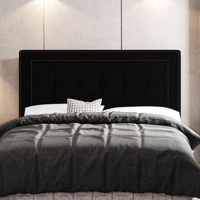 Cabeceira Queen Size Luxor 160Cm Com Tachas E Frame Preto