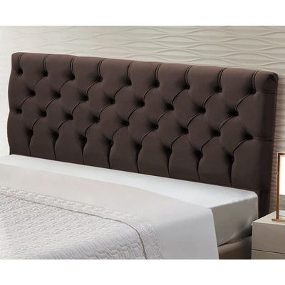 Cabeceira King Size Cristal 195Cm Marrom Chocolate
