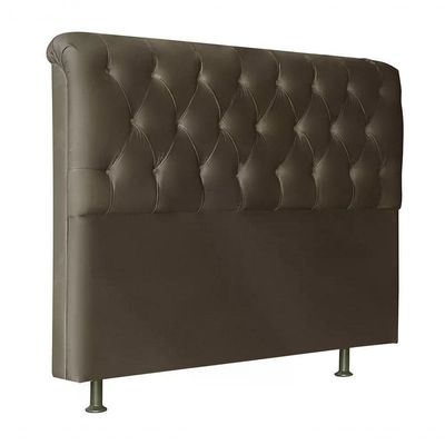Cabeceira Solteiro 90cm Emilia Suede Marrom Id Suede Marrom