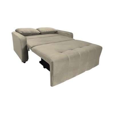 Sofá Cama Para Sala De Estar Amora New Veludo Matrix - Capp Cappuccino