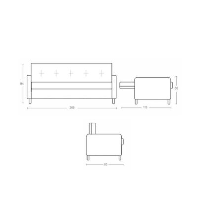 Sofá Cama Reclinável 3 Lugares E Almofadas Inclusas Multimóveis Cr45239 Marrom Marrom