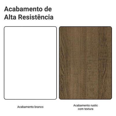 Kit Balcão + Cristaleira 70cm Stella Madesa 01 Branco Rustic