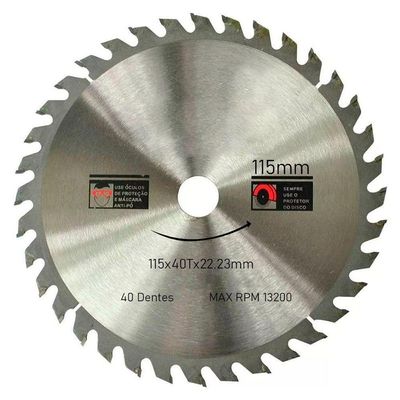 Kit 8 Discos De Serra Circular Com 40 Dentes 4-1-2" 115mm Para Madeira