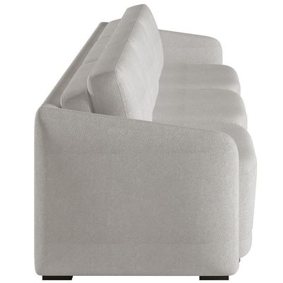Sofá Cama Para Sala De Estar 3 Lugares 246cm Montserrat K01 Bouclê Creme - Lyam Decor