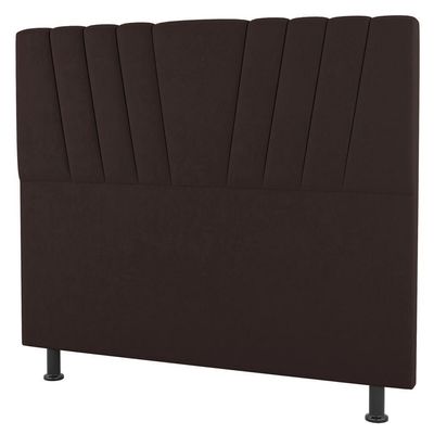 Cabeceira Cama Box Solteiro Dublin 100cm Sintético Marrom - Abmaza