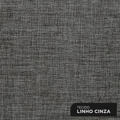 Painel Cabeceira Cama Box Solteiro Lana 90cm Linho Cinza - Abmaza