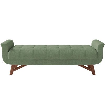 Kit Cabeceira Cama Box Paris 195cm Com Puff Recamier Itália P05 Bouclê Oliva