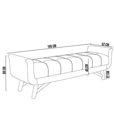 Kit Cabeceira Cama Box Paris 195cm Com Puff Recamier Itália P05 Bouclê Oliva