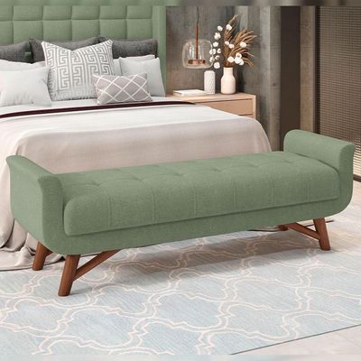 Kit Cabeceira Cama Box Paris 195cm Com Puff Recamier Itália P05 Bouclê Oliva