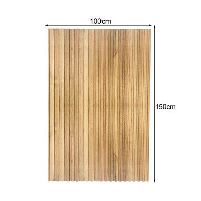 Cabeceira Esmeralda Madeira Maciça Ripada 150 X 100cm Para Cama De Solteiro Marrom
