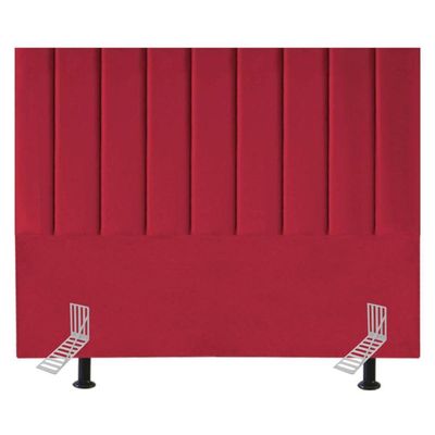Cabeceira Estofada Cama Box King 195 Cm Esther Suede E Frame Cor:vermelho