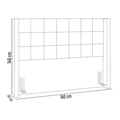 Kit Cabeceira Cama Box Paris 160 Cm Com Puff Recamier Itália P05 Bouclê Bege Lyam Decor