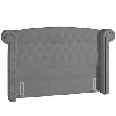 Cabeceira Cama Box Casal 140cm Sofia Bouclê Cinza