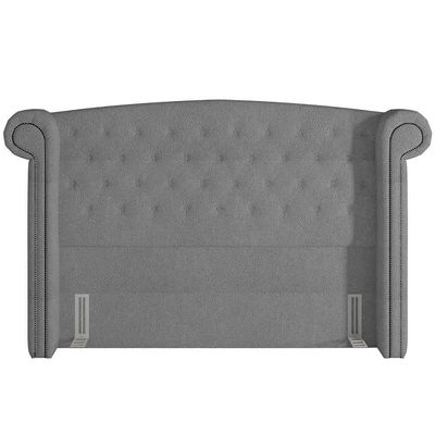 Cabeceira Cama Box Casal 140cm Sofia Bouclê Cinza