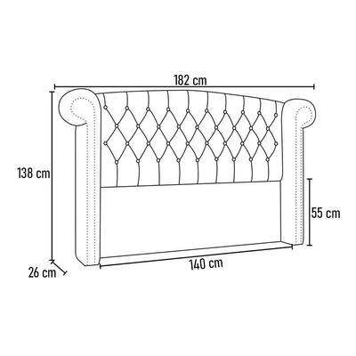 Cabeceira Cama Box Casal 140cm Sofia Bouclê Cinza