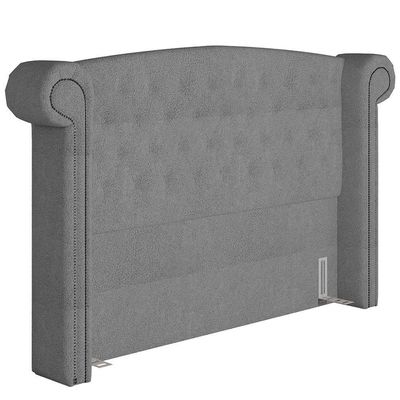 Cabeceira Cama Box Casal 140cm Sofia Bouclê Cinza