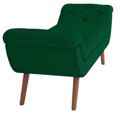 Kit Cabeceira Cama Box Casal 160cm Madrid Com Puff Recamier Santorini Bouclê Verde