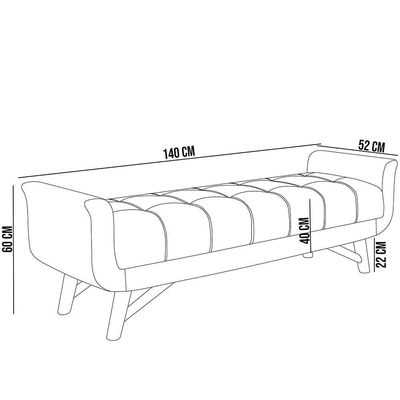 Kit Cabeceira Cama Box Paris 140cm Com Puff Recamier Itália P05 Bouclê Bege