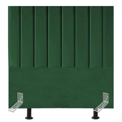 Cabeceira Estofada De Cama Solteiro Box 100 Cm Maya Suede E Frame verde