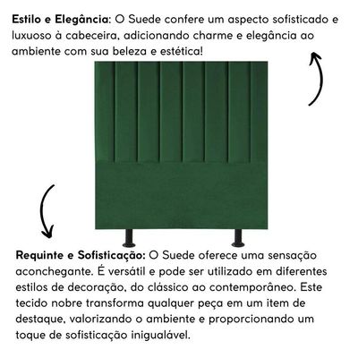 Cabeceira Estofada De Cama Solteiro Box 100 Cm Maya Suede E Frame verde