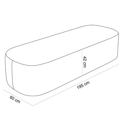 Cabeceira Cama Box King 195cm Lanna Com Puff Recamier Doha W01 Bouclê Mostarda - Lyam Decor