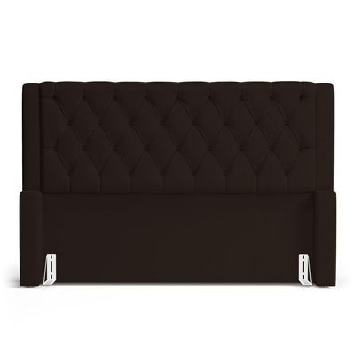 Cabeceira Atena Para Cama Box Casal Padrão 140cm Capitonê Com Frame Sintético Marrom - Desk Design