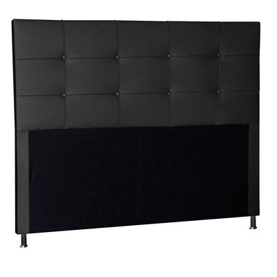 Kit Cabeceira E Calçadeira Baú Queen 1,60m Roma Corano Preto - Pallazio