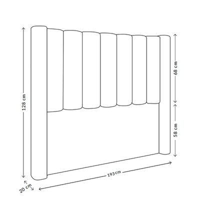 Cabeceira Para Cama Box King 193 Cm Rania Linho Bege I02 - D'rossi