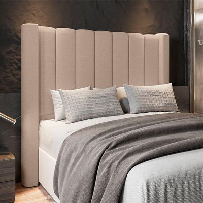 Cabeceira Para Cama Box King 193 Cm Rania Linho Bege I02 - D'rossi