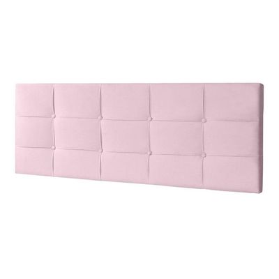 Cabeceira Painel King 1,95m Roma Suede Rosa Bebê
