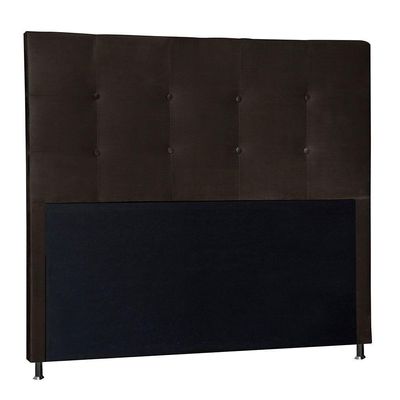 Kit Cabeceira E Calçadeira Baú King 1,95m Berlim Suede Marrom - Pallazio
