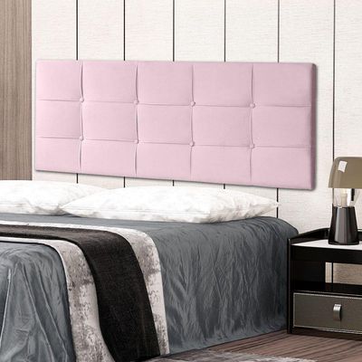 Cabeceira Painel King 1,95m Roma Suede Rosa Bebê