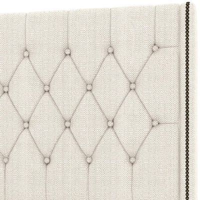 Cabeceira Cama Box King 195cm Estofada Frizza P05 Linho Creme